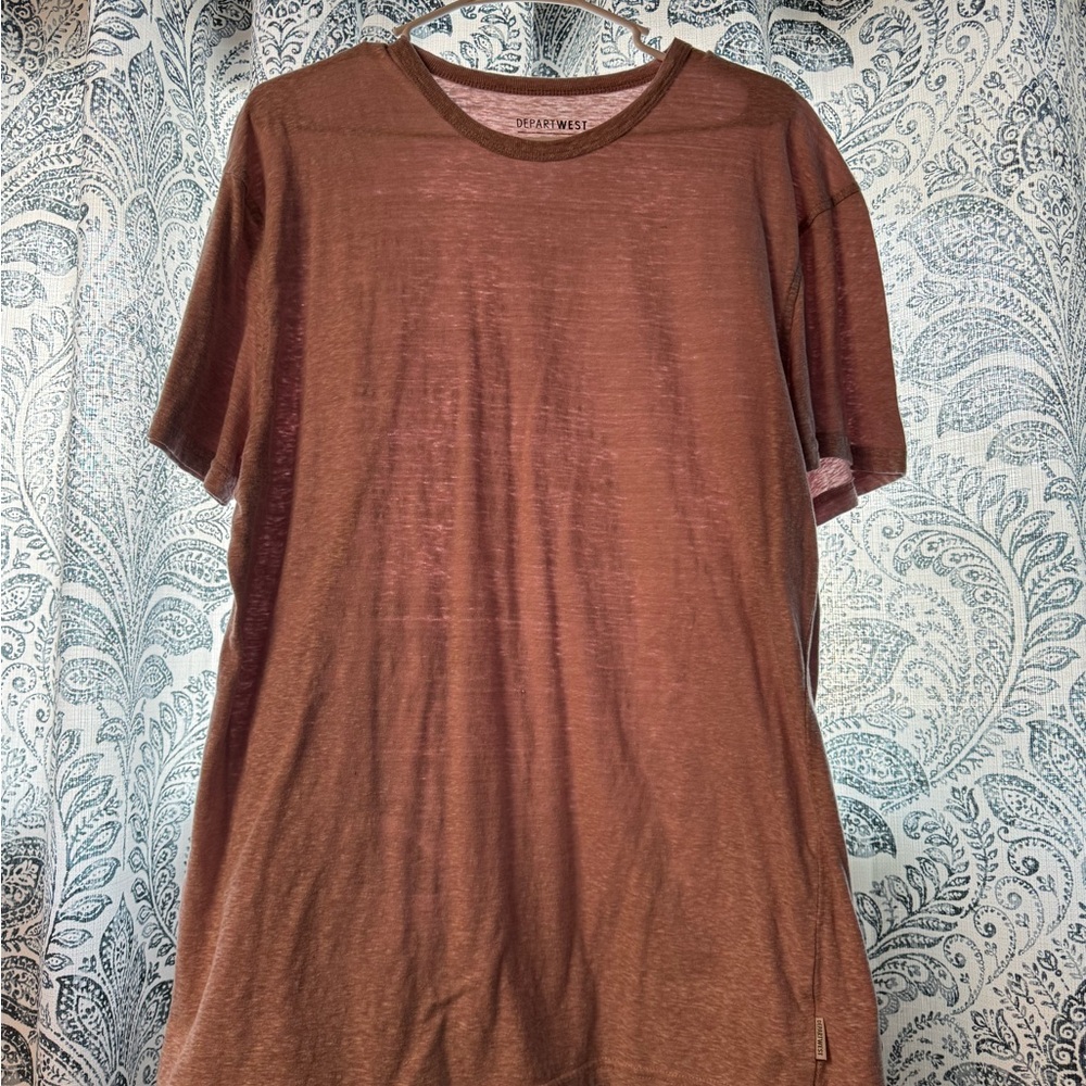 Desert West Men's Casual Brown Tee